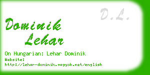dominik lehar business card